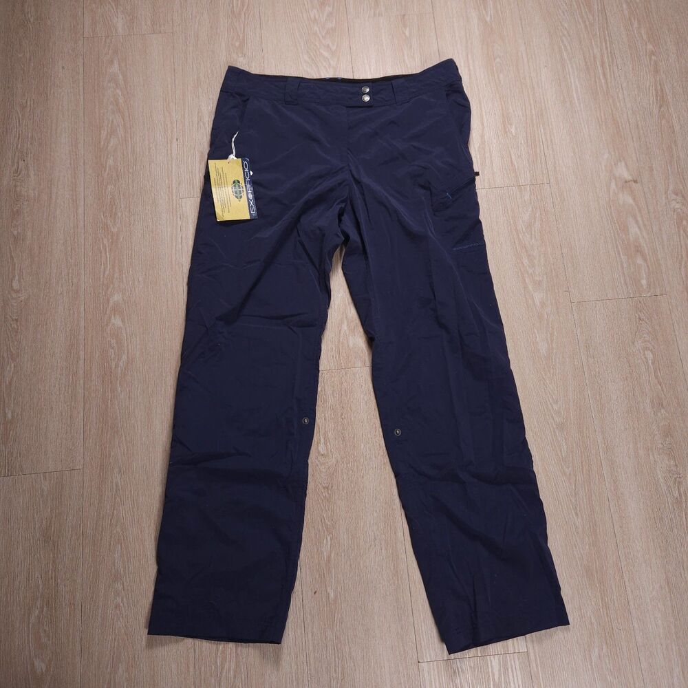 ExOfficio Hiking Pants Womens 14 Blue Fishing Travel Stretch Dupont Teflon